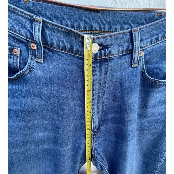 Levis Mens Mid Rise Straight Leg Denim Jeans Blue Sz W38 L30 - Picture 10 of 14